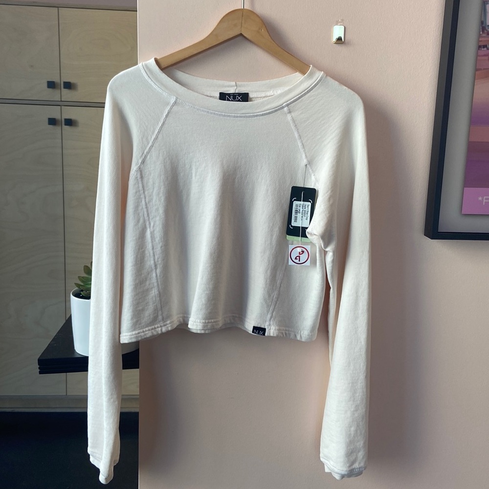 NUX Don’t Stop Crop Sweatshirt- Sugar Plum